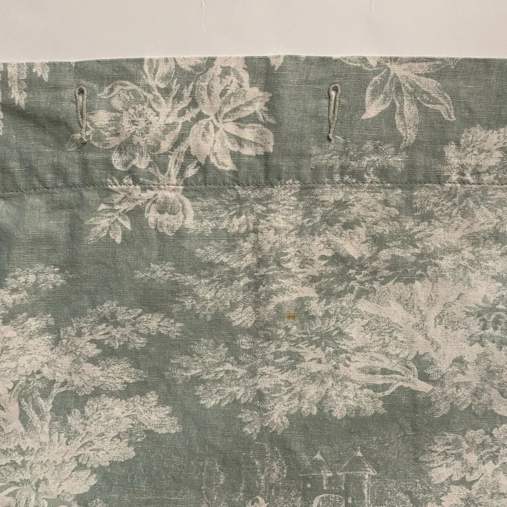 Pottery Barn MATINE TOILE Shower Curtain PORCELAIN BLUE FRENCH LIGHT GREEN